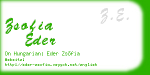 zsofia eder business card