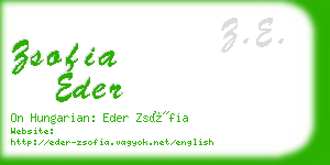 zsofia eder business card